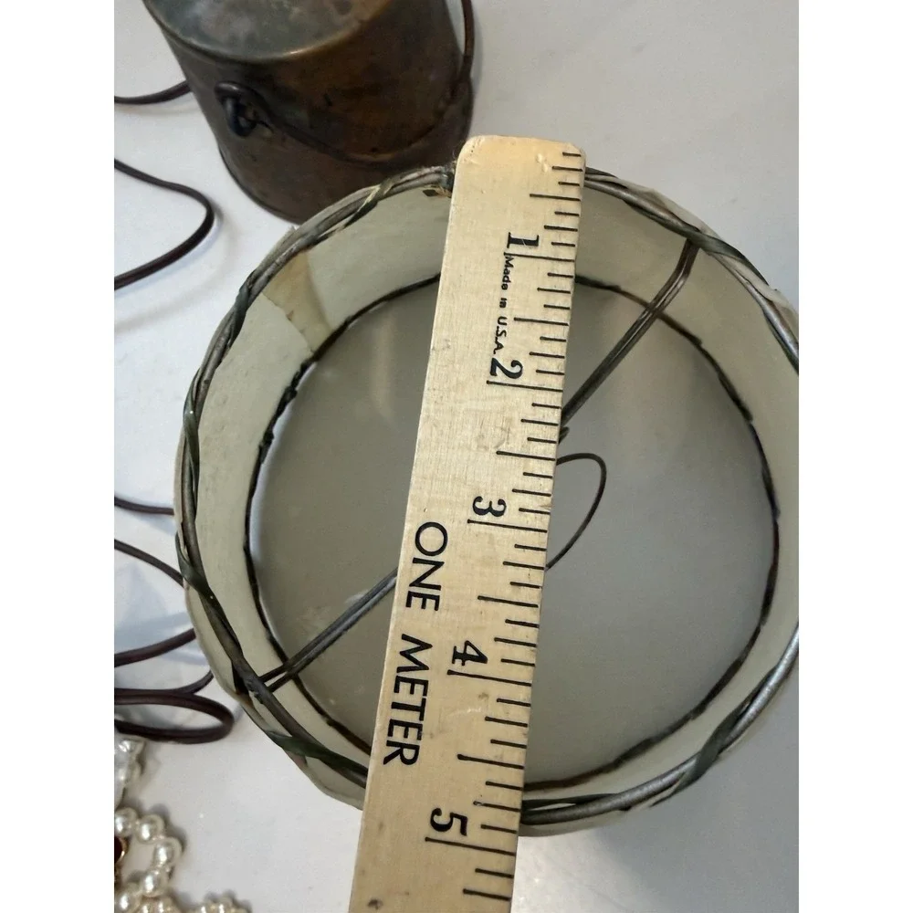 Vintage Solid Copper Lamp With Shade  Art 9